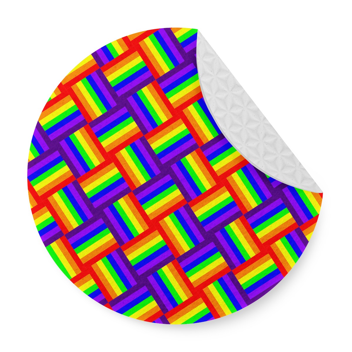 Rainbow Weave 6 Pieces Cup Mats Set