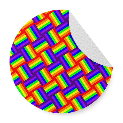Rainbow Weave 6 Pieces Cup Mats Set