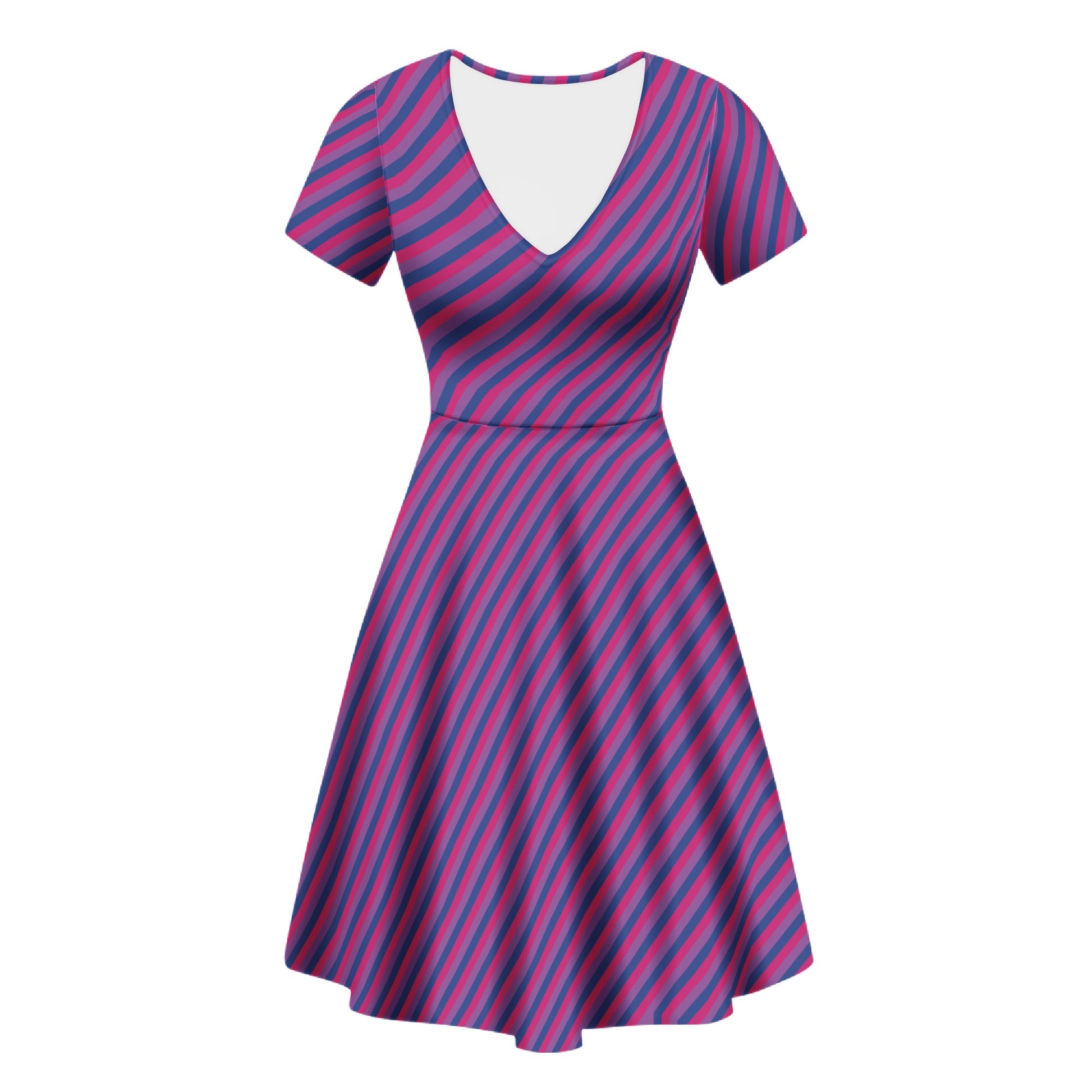 Bisexual Pride Women Ruffle Bottom Dress Women