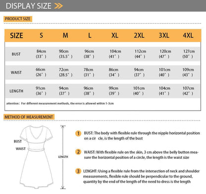 Abstract Waves Women V-Neck Short Sleeve Ruffle Dress
