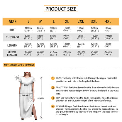 Short-sleeved slit dress