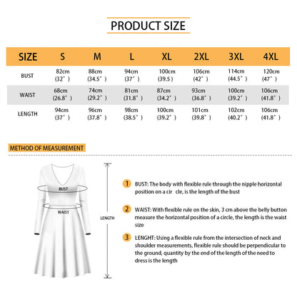 The Librarian Women V-Neck Long Sleeve Ruffle Dress