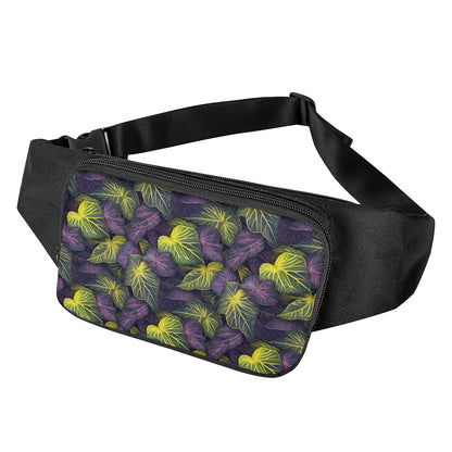 Luxtrini Iridescent Syngonium: Purple and Yellow Waist Bags