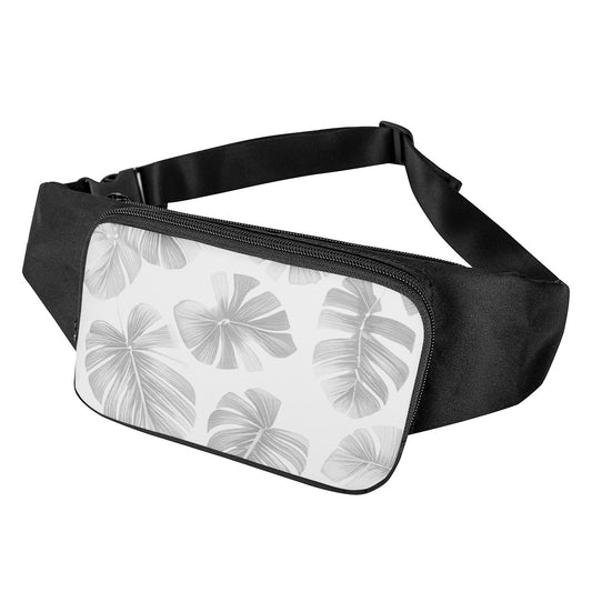 White Monstera Waist Bags