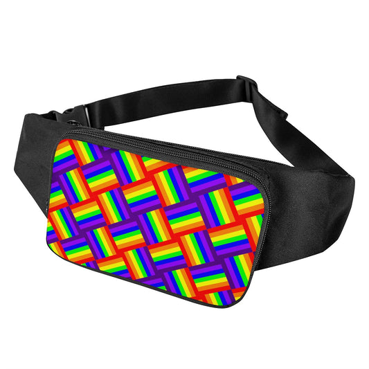 Rainbow Weave Waist Bags