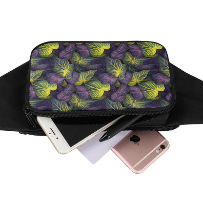 Luxtrini Iridescent Syngonium: Purple and Yellow Waist Bags