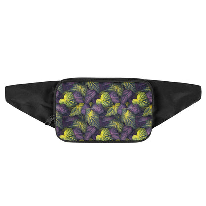 Luxtrini Iridescent Syngonium: Purple and Yellow Waist Bags