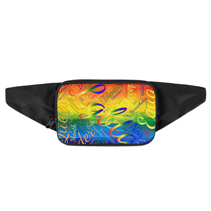 LGBTQ Word Cloud Waist Bags