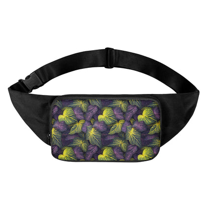 Luxtrini Iridescent Syngonium: Purple and Yellow Waist Bags