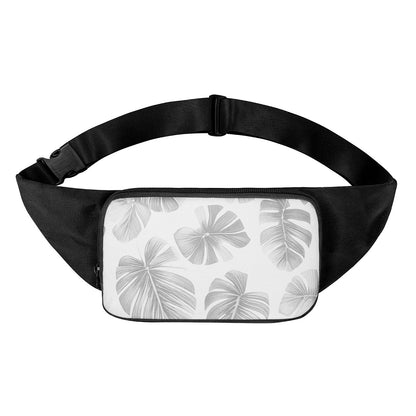 White Monstera Waist Bags