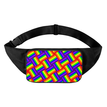 Rainbow Weave Waist Bags
