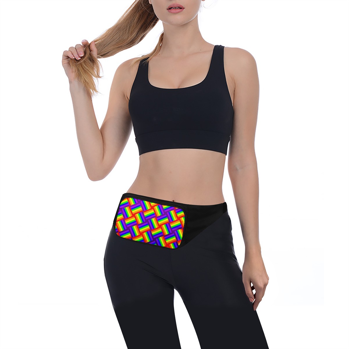 Rainbow Weave Waist Bags