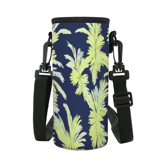 Puakenikeni - Lime Green and Black Small Water Bottle Carrier Bag