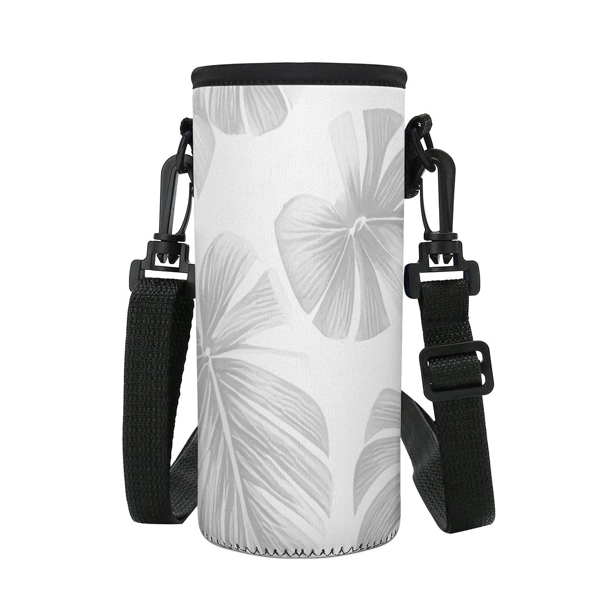 White Monstera S Water Bottle Carrier Bag