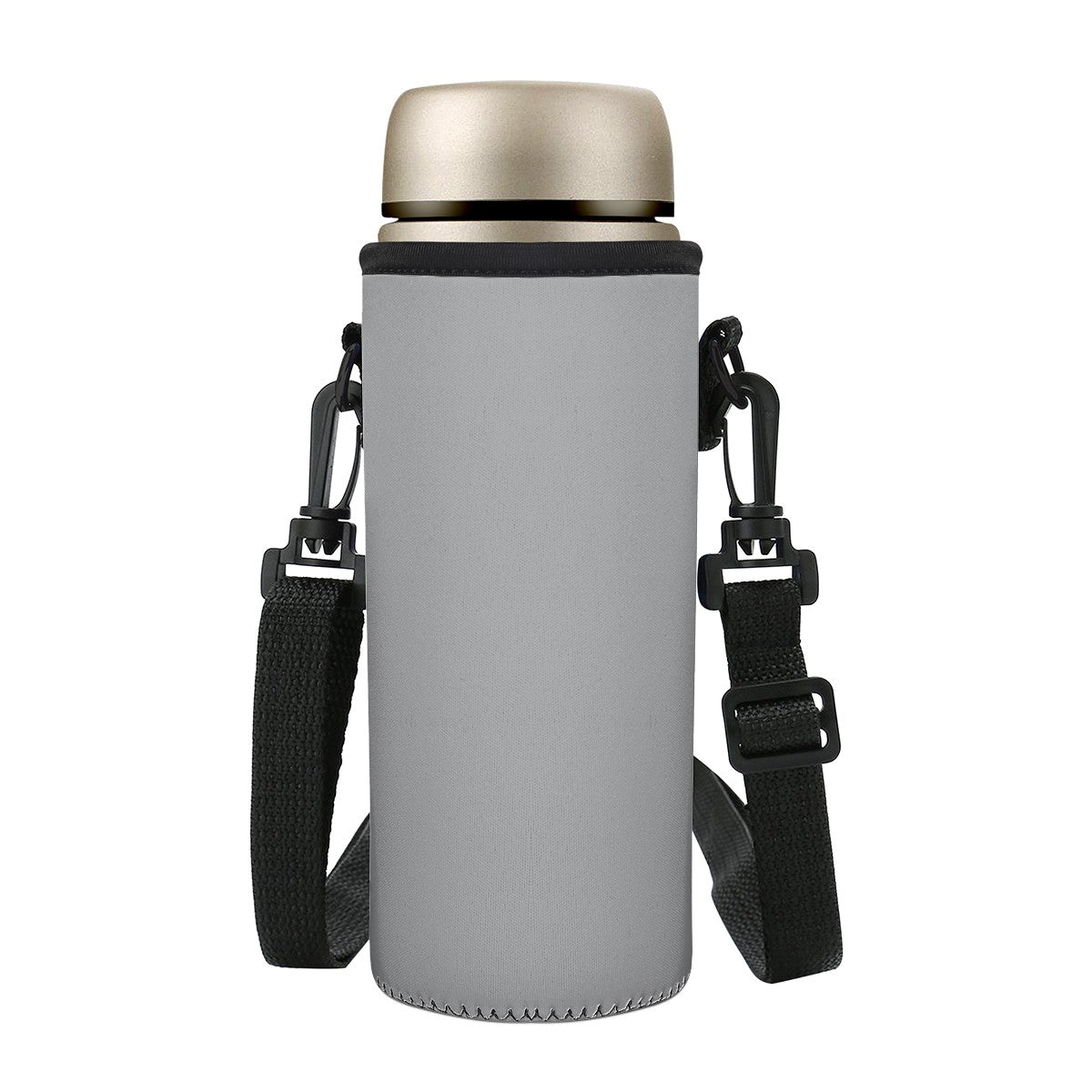 Silver Gray Small Water Bottle Carrier Bag