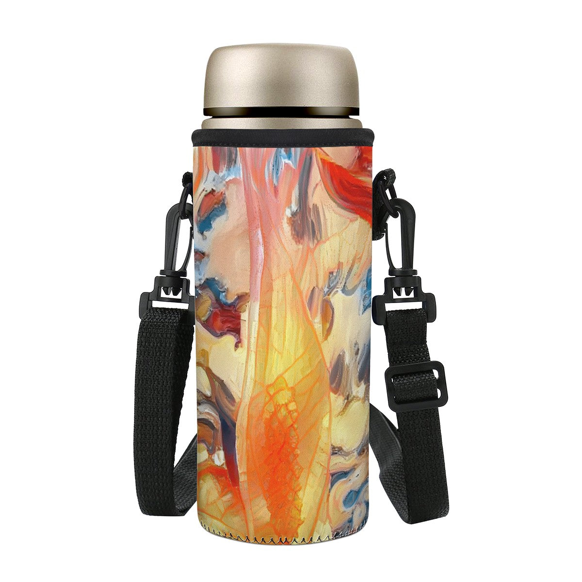 Golden Peace Lily Small Water Bottle Carrier Bag