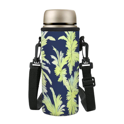 Puakenikeni - Lime Green and Black Small Water Bottle Carrier Bag