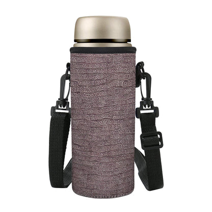 African Ethnic Mudcloth Small Water Bottle Carrier Bag