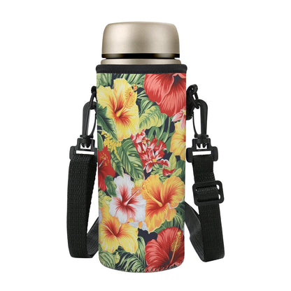 Hibiscus Small Water Bottle Carrier Bag