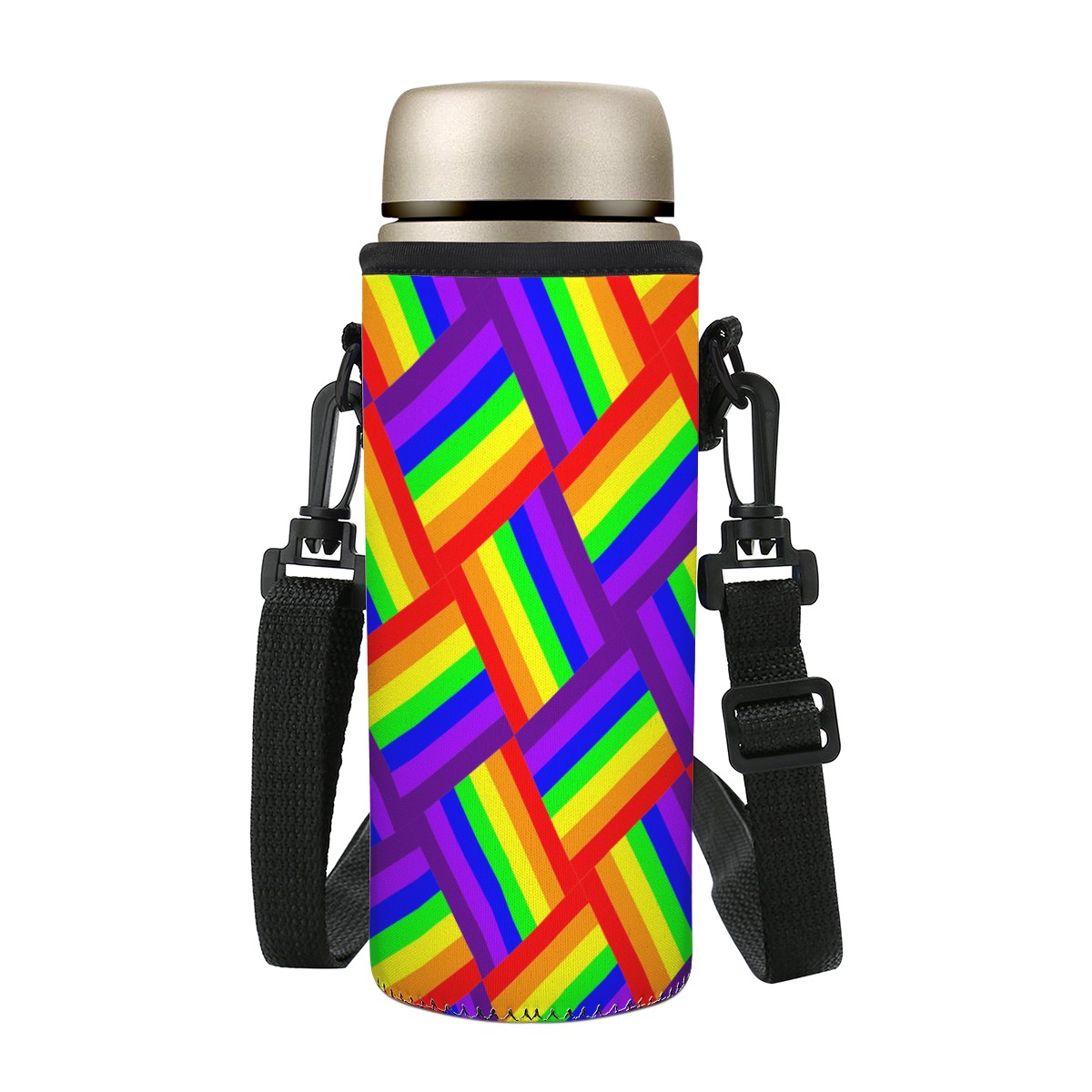 Rainbow Weave S Water Bottle Carrier Bag