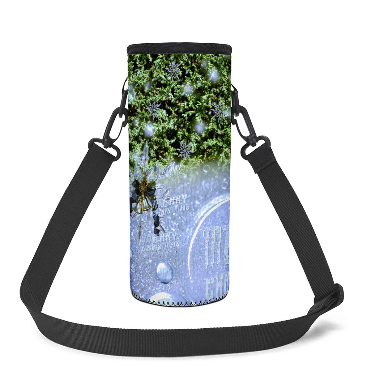 Merry Christmas Large Water Bottle Carrier Bag