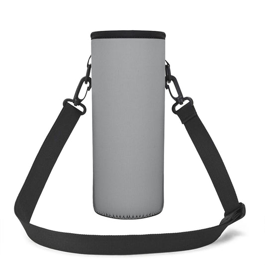 Basic Gray Large Water Bottle Carrier Bag