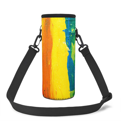 Rainbow Painting Large Water Bottle Carrier Bag