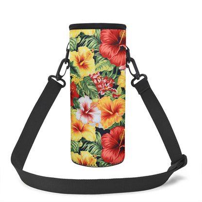 Hibiscus Large Water Bottle Carrier Bag