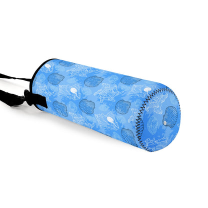 Blue Seashell Ocean Large Water Bottle Carrier Bag