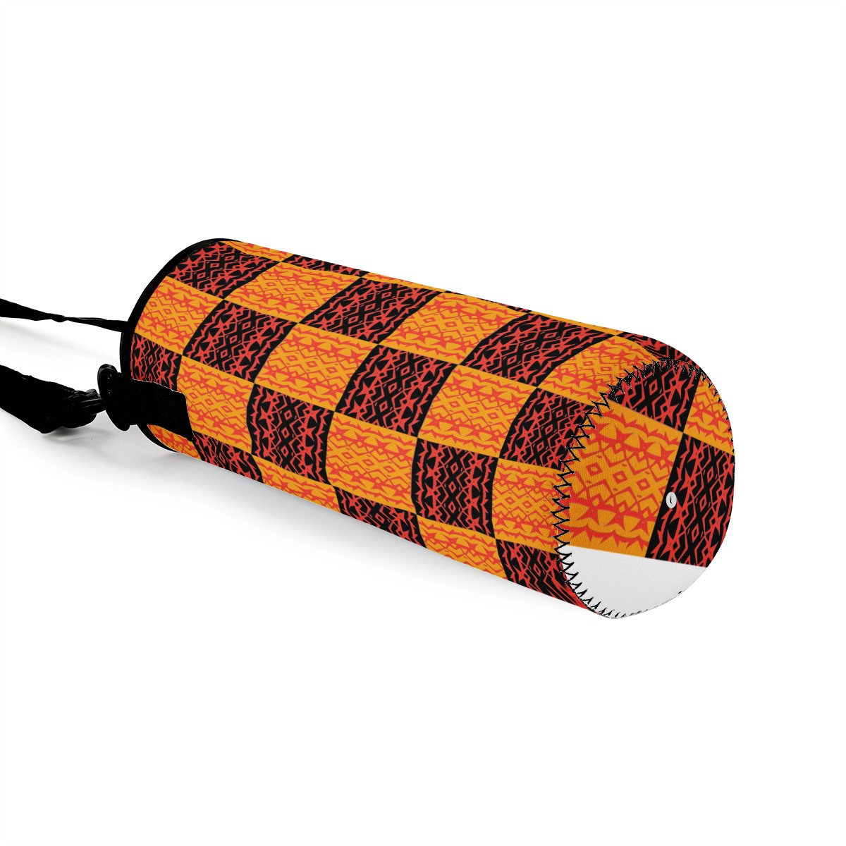 Black and Orange Tribal Design - Large Water Bottle Carrier Bag