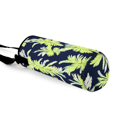 Puakenikeni - Lime Green and Black Large Water Bottle Carrier Bag