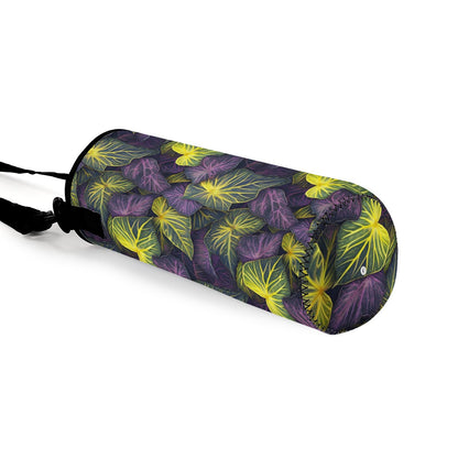 Luxtrini Iridescent Syngonium: Purple and Yellow L Water Bottle Carrier Bag