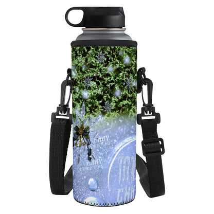 Merry Christmas Large Water Bottle Carrier Bag