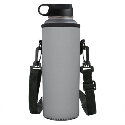 Basic Gray Large Water Bottle Carrier Bag