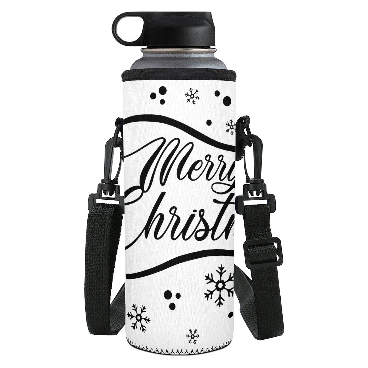 Merry Christmas Large Water Bottle Carrier Bag