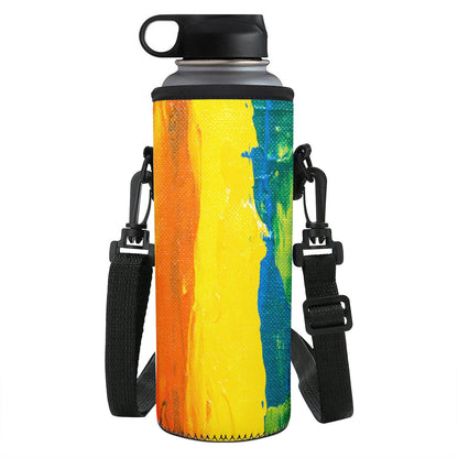 Rainbow Painting Large Water Bottle Carrier Bag