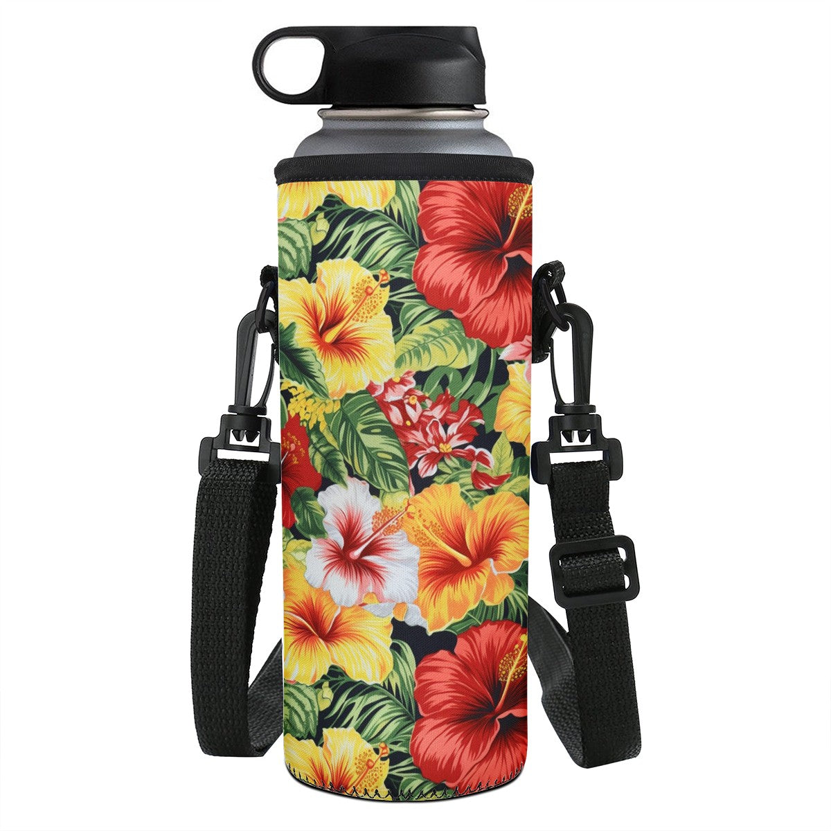 Hibiscus Large Water Bottle Carrier Bag