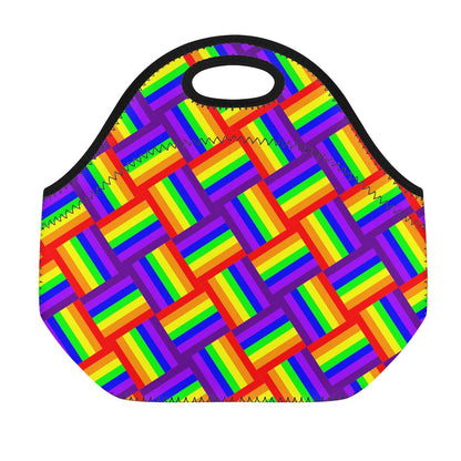 Rainbow Weave Neoprene Lunch Bags