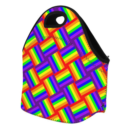 Rainbow Weave Neoprene Lunch Bags