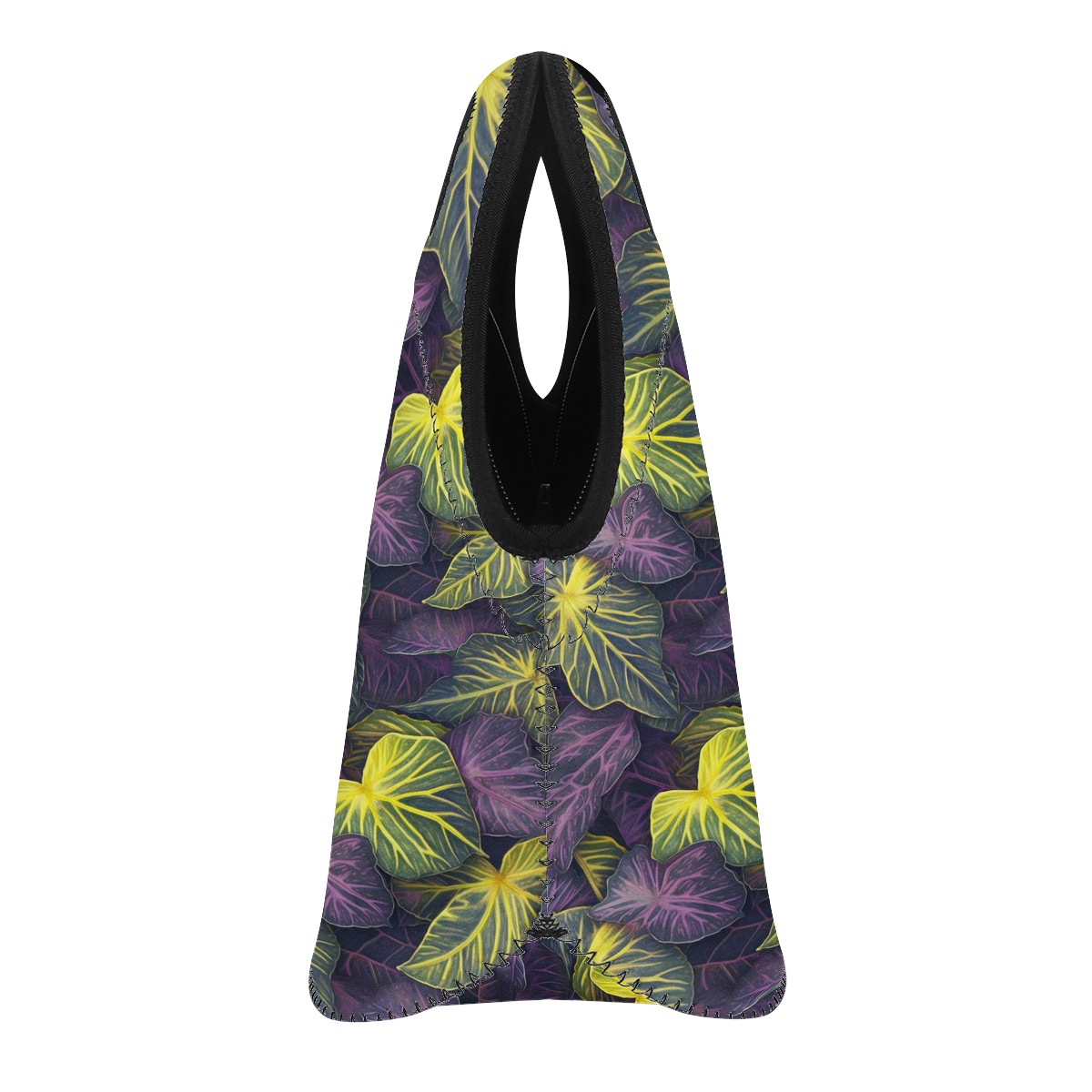 Luxtrini Iridescent Syngonium: Purple and Yellow Neoprene Lunch Bags