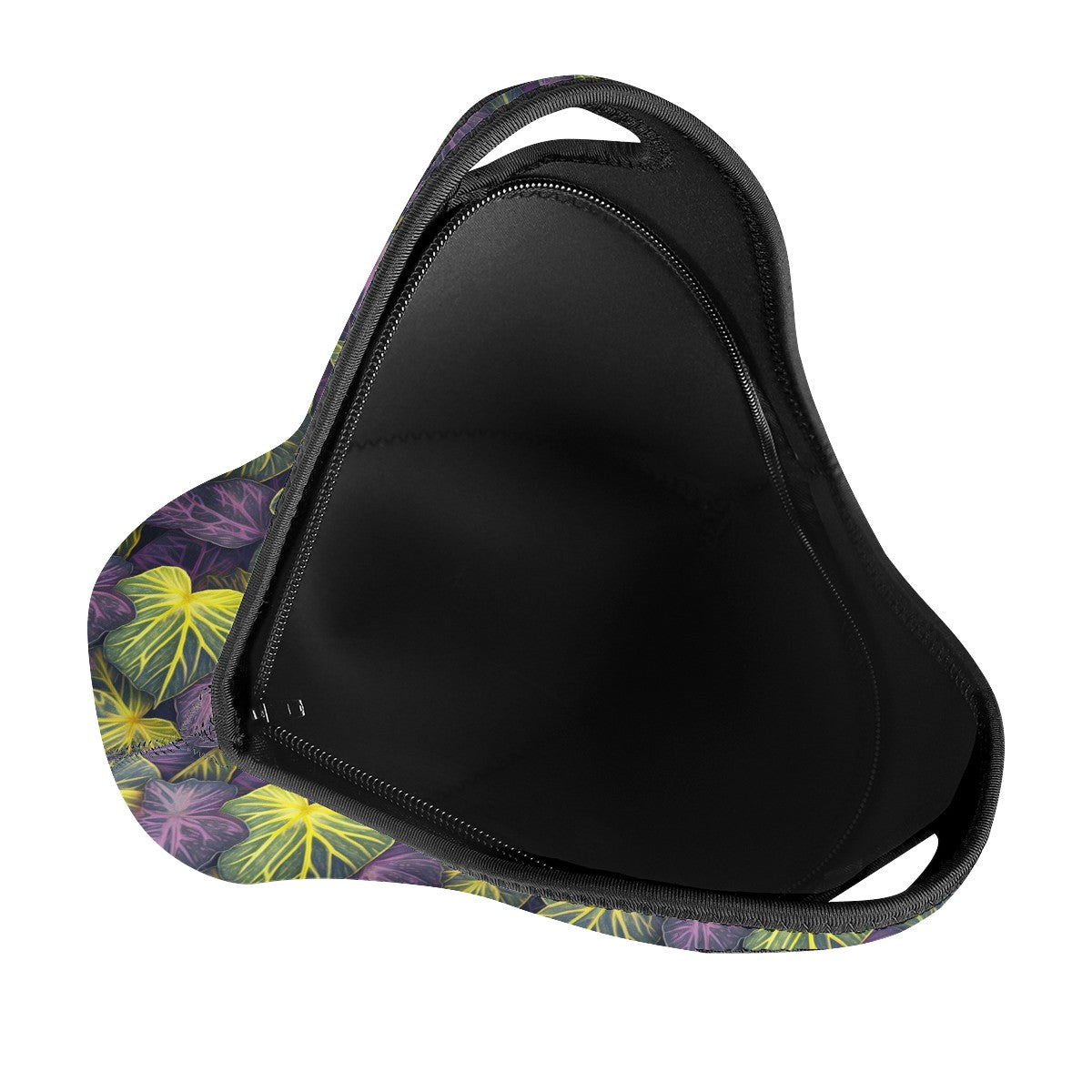 Luxtrini Iridescent Syngonium: Purple and Yellow Neoprene Lunch Bags