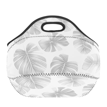 White Monstera Neoprene Lunch Bags