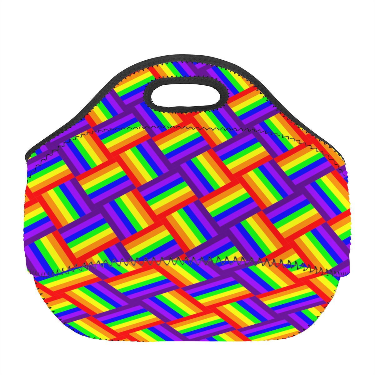 Rainbow Weave Neoprene Lunch Bags