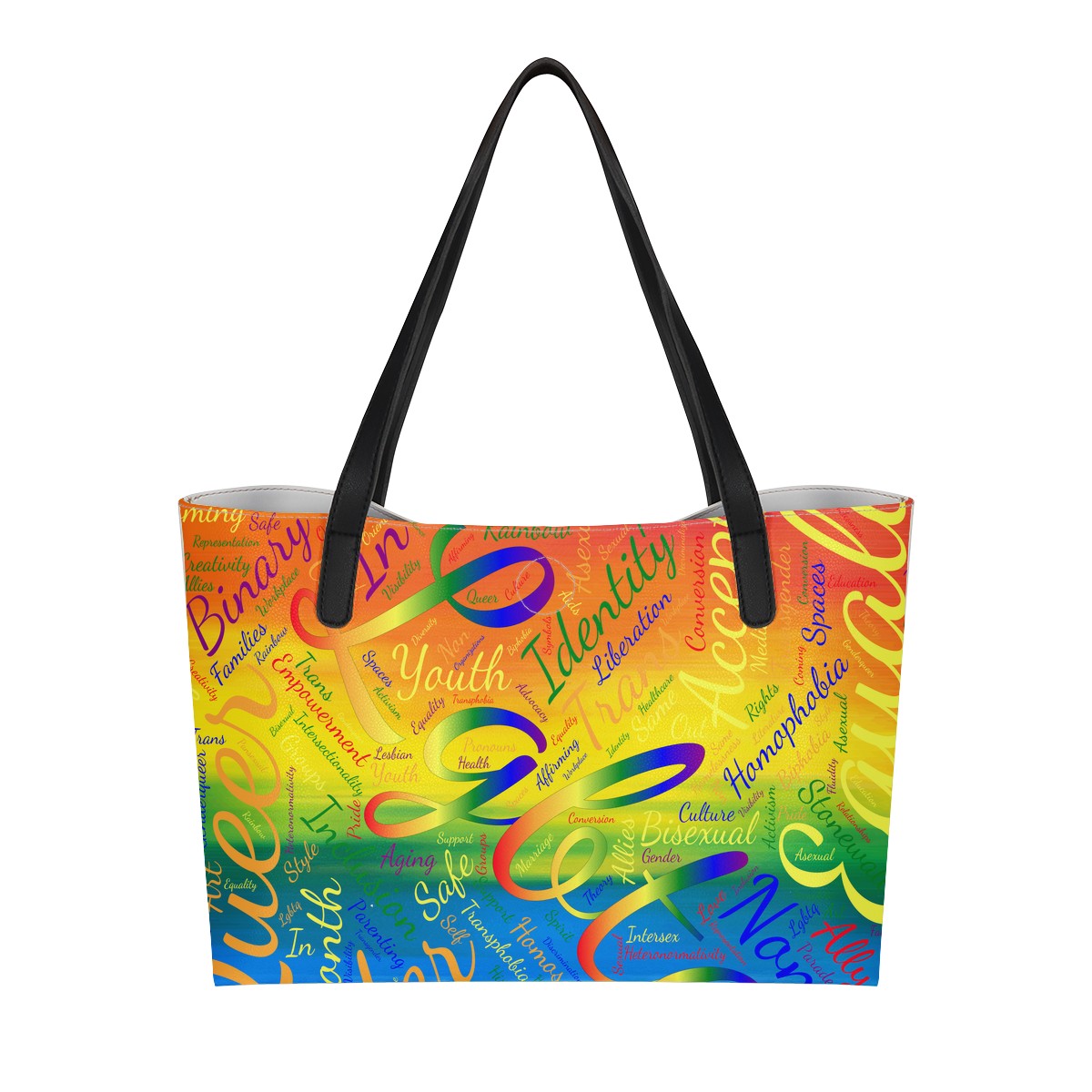 LGBTQ Word Cloud Shopping Tote Bag