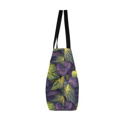 Luxtrini Iridescent Syngonium: Purple and Yellow Shopping Tote Bag