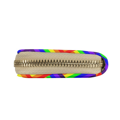 Rainbow Weave Zipper Card Holder