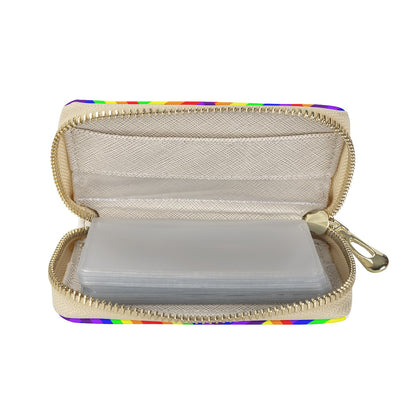 Rainbow Weave Zipper Card Holder