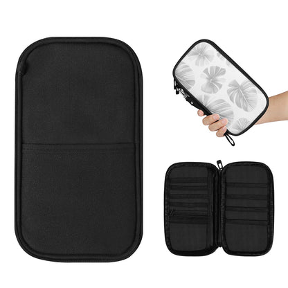 White Monstera Passport Wallet