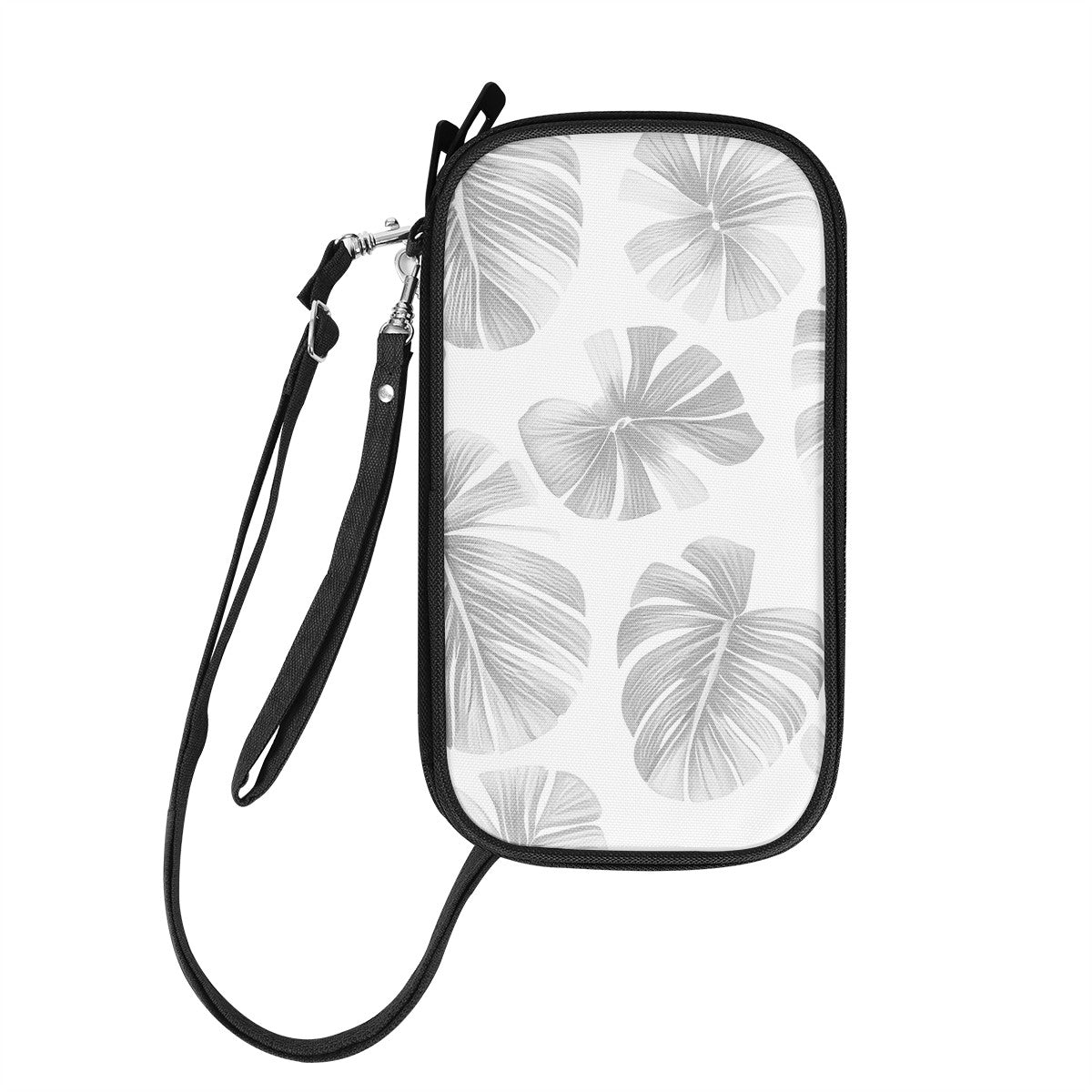 White Monstera Passport Wallet