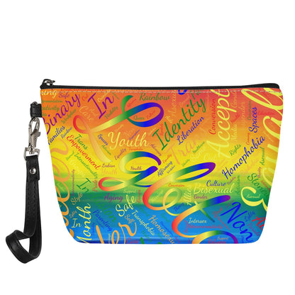 LGBTQ Word Cloud Sling Cosmetic Bags